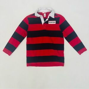 Hunter for Target Long Sleeve Rugby Polo Shirt red and black size XS 4/5